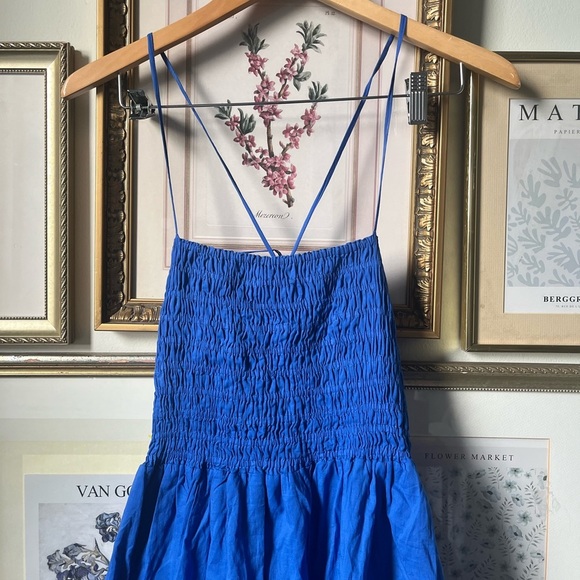 Faithfull the Brand Agolde Midi Dress Sicilian Blue XXL - Picture 11 of 11